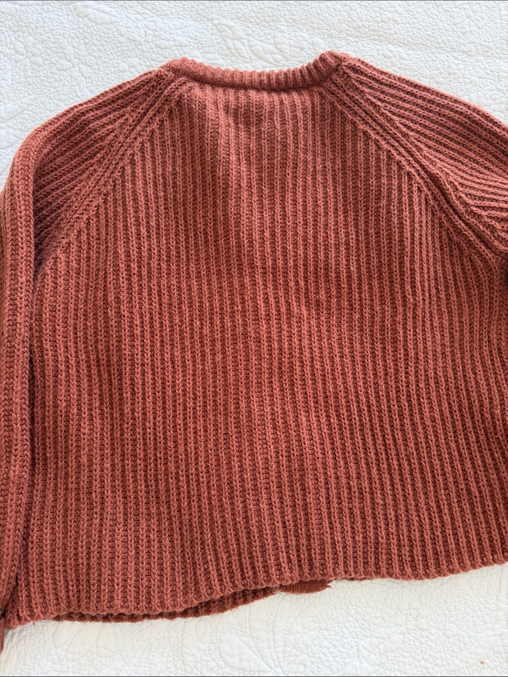 Soft & Cozy button-Front Cardigan Sweater - Rusty Brown M - Picture 11 of 12